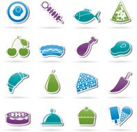 Different kind of food icons N2