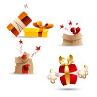 Vector Cartoon Gifts