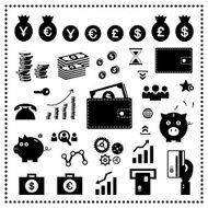 money and financial icon set N7