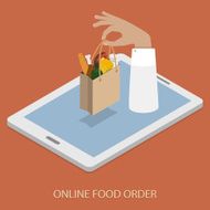 Online Foood Ordering Concept Illustration