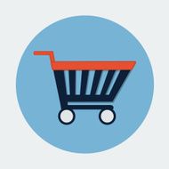 Shopping cart flat icon