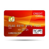 Vector Red Credit Card