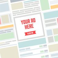 Your AD here flat illustration
