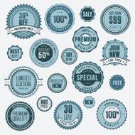 Set of badges and stickers for sale N2