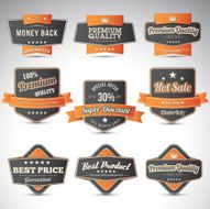 Set of retro business labels N2