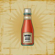 Retro Ketchup Bottle