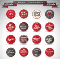 Set of business vintage badges N36