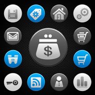 Web and commercial icons on grill