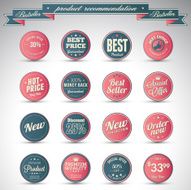 Set of business vintage badges N37