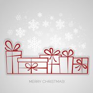 Merry Christmas gift greeting card Paper design N9