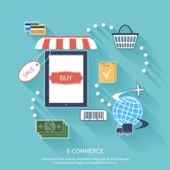 Internet shopping concept smartphone with awning N15