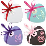 Four Heart Tags