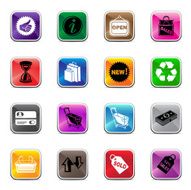 Shopping and Sale Icons - Shiny Colors