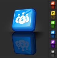 money bags 3D button design