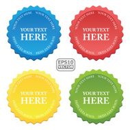 Blank colorful circle sticker set for business -eps10 vector