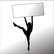 Vector silhouette of a woman N1112