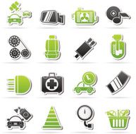 Car parts and services icons N12