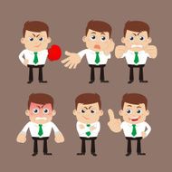 Set of businessman characters in different poses N12