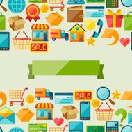 Internet shopping seamless pattern N7