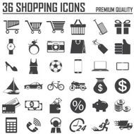 shopping icons set e commerce set