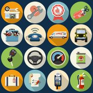 Vector Car Service Maintenance Icons N2