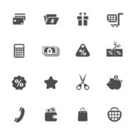Shopping theme icons
