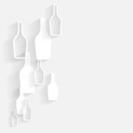 vector illustration silhouette alcohol bottle N2