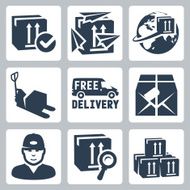 Vector delivery icons set