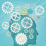Brain of head and gear concept