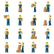Delivery Man Icon Flat N3