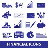 financial and money icons eps10