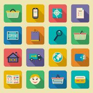 online shopping icons set N17