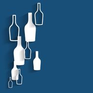 vector illustration silhouette alcohol bottle N3