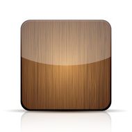 Vector wooden app icon on white background Eps 10 N5