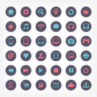 Set of web icons with shadow N2