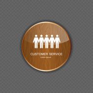 Customer service wood application icons N2
