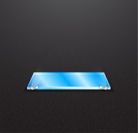 Blue glass vector shelf
