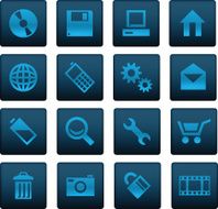 Dark aqua icons