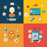 Flat design modern vector illustration infographic concept