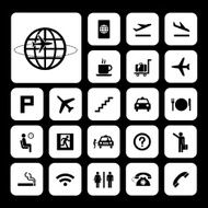 Airport icons set N10