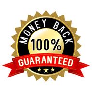 Money back guaranteed label