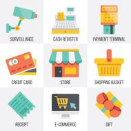 Vector retail and ecommerce icons set Set 6