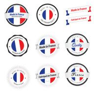 Made in France Set of labels badges and stickers N2