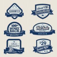 Set of business vintage labels N9