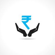 save money concept with rupee symbol