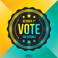 Politics Election Button Design Vector Elements Isolated Vote Badge Illustration N2