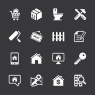 Real Estate Icons Set 2 - White Series