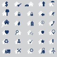 Various house icon set of 30