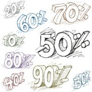 Doodle Percent Tags N2