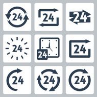 Vector &#039;24 hours&#039; icons set